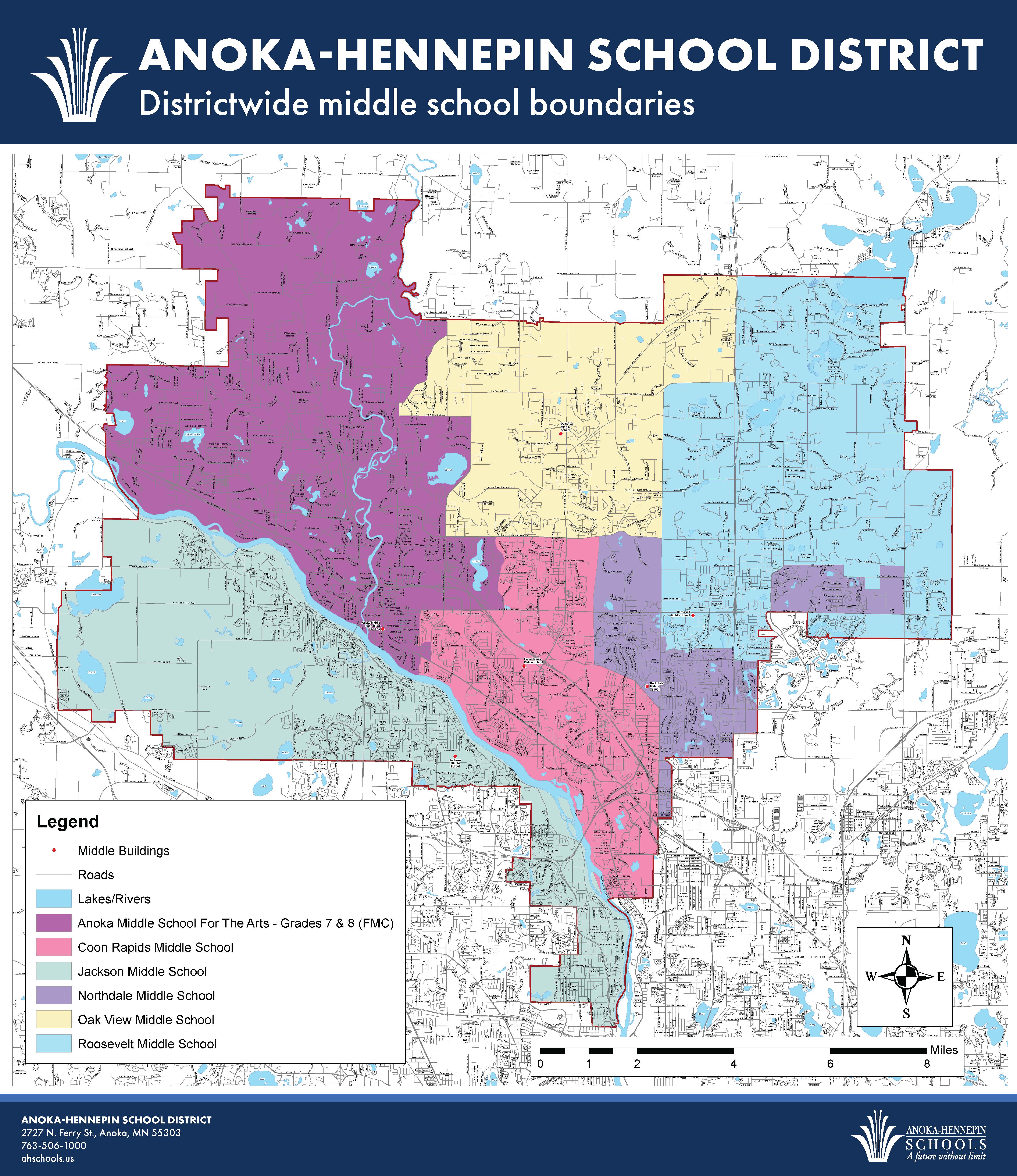 2023 Middle school enrollment area 